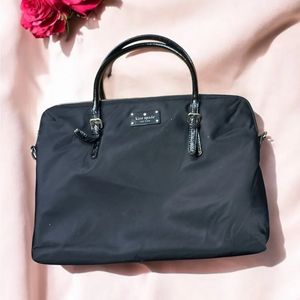 Kate Spade Black Tote Bag with Structured Design